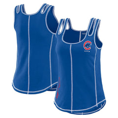 Chicago Cubs WEAR by Erin Andrews Women's Contrast Stitch Tank Top Online