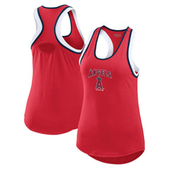 Los Angeles Angels WEAR by Erin Andrews Women's Colorblock Racerback Tank Top Sale
