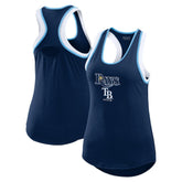 Tampa Bay Rays WEAR by Erin Andrews Women's Colorblock Racerback Tank Top Online