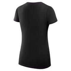 Milwaukee Bucks G-III 4Her by Carl Banks Women's Super-Slim Fit Lightweight Large City Logo V-Neck T-Shirt Black