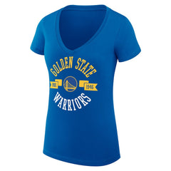 Golden State Warriors G-III 4Her by Carl Banks Women's Super-Slim Fit Lightweight Large City Logo V-Neck T-Shirt Royal