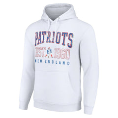 New England Patriots Starter Unisex Throwback Logo Pullover Hoodie - White - NFL