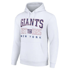 New York Giants Starter Unisex Throwback Logo Pullover Hoodie - White - NFL