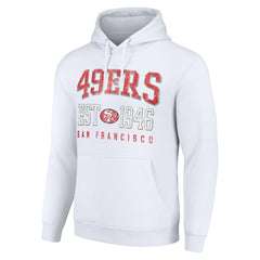 San Francisco 49ers Starter Unisex Throwback Logo Pullover Hoodie - White - NFL