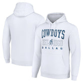 Dallas Cowboys Starter Unisex Throwback Logo Pullover Hoodie - White - NFL
