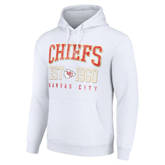 Kansas City Chiefs Starter Unisex Throwback Logo Pullover Hoodie - White - NFL