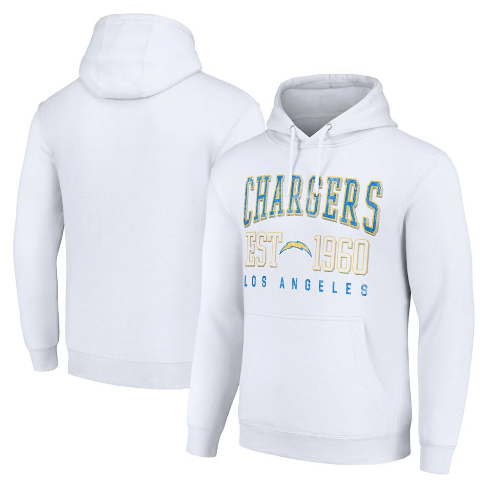 Los Angeles Chargers Starter Unisex Throwback Logo Pullover Hoodie - White - NFL