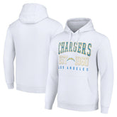 Los Angeles Chargers Starter Unisex Throwback Logo Pullover Hoodie - White - NFL