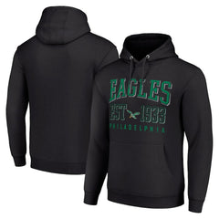 Philadelphia Eagles Starter Unisex Throwback Logo Pullover Hoodie - Black - NFL