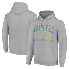 Los Angeles Chargers Starter Unisex Throwback Logo Pullover Hoodie - Heather Gray - NFL