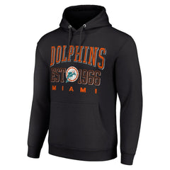 Miami Dolphins Starter Unisex Throwback Logo Pullover Hoodie - Black - NFL