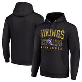 Minnesota Vikings Starter Unisex Throwback Logo Pullover Hoodie - Black - NFL