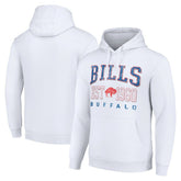 Buffalo Bills Starter Unisex Throwback Logo Pullover Hoodie - White - NFL