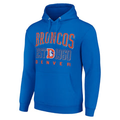 Denver Broncos Starter Unisex Throwback Logo Pullover Hoodie - Royal - NFL