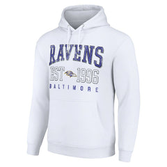 Baltimore Ravens Starter Unisex Throwback Logo Pullover Hoodie - White - NFL