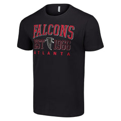 Atlanta Falcons Starter Throwback Logo T-Shirt - Black - NFL