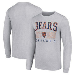 Chicago Bears Starter Throwback Logo Long Sleeve T-Shirt - Heather Gray - NFL