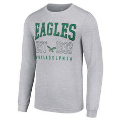 Philadelphia Eagles Starter Throwback Logo Long Sleeve T-Shirt - Heather Gray - NFL