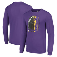 Minnesota Vikings Starter Half Helmet Logo Long Sleeve T-Shirt - Purple - NFL