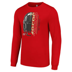 San Francisco 49ers Starter Half Helmet Logo Long Sleeve T-Shirt - Scarlet - NFL