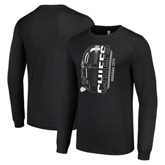 Kansas City Chiefs Starter Half Helmet Logo Long Sleeve T-Shirt - Black - NFL