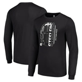 Pittsburgh Steelers Starter Half Helmet Logo Long Sleeve T-Shirt - Black - NFL