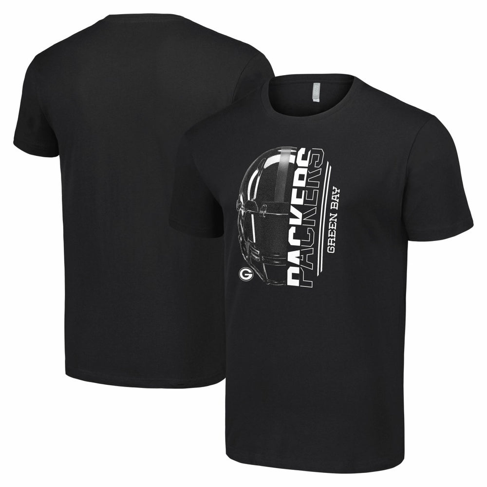 Green Bay Packers Starter Half Helmet Logo T-Shirt - Black - NFL