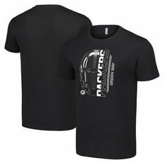 Green Bay Packers Starter Half Helmet Logo T-Shirt - Black - NFL