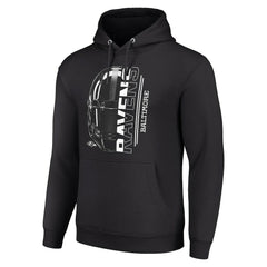 Baltimore Ravens Starter Unisex Half Helmet Logo Pullover Hoodie - Black - NFL