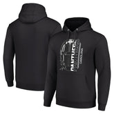 Carolina Panthers Starter Unisex Half Helmet Logo Pullover Hoodie - Black - NFL