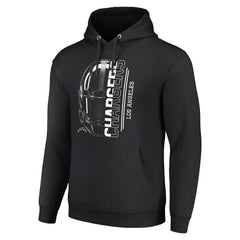 Los Angeles Chargers Starter Unisex Half Helmet Logo Pullover Hoodie - Black - NFL