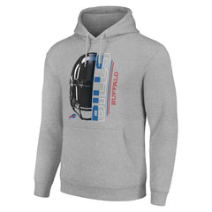 Buffalo Bills Starter Unisex Half Helmet Logo Pullover Hoodie - Heather Gray - NFL