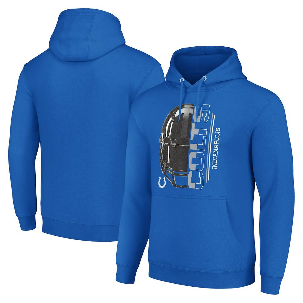 Indianapolis Colts Starter Unisex Half Helmet Logo Pullover Hoodie - Royal - NFL