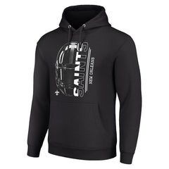 New Orleans Saints Starter Unisex Half Helmet Logo Pullover Hoodie - Black - NFL