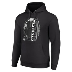 Pittsburgh Steelers Starter Unisex Half Helmet Logo Pullover Hoodie - Black - NFL