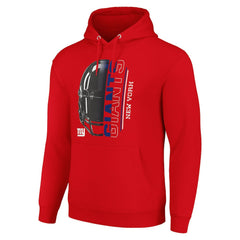 New York Giants Starter Unisex Half Helmet Logo Pullover Hoodie - Red - NFL