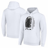 Detroit Lions Starter Unisex Half Helmet Logo Pullover Hoodie - White - NFL