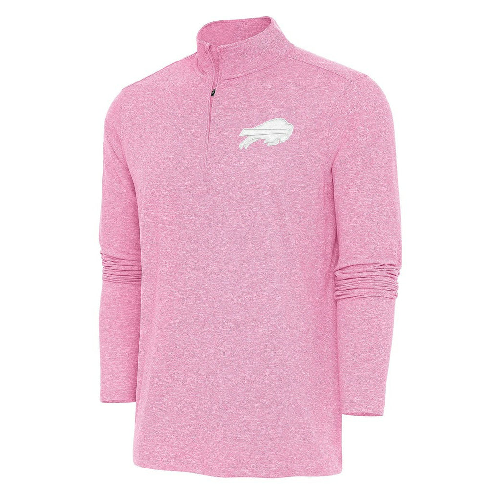 Buffalo Bills Antigua Hunk Quarter-Zip Pullover Top - Pink - NFL