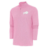 Buffalo Bills Antigua Hunk Quarter-Zip Pullover Top - Pink - NFL