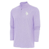 Minnesota Vikings Antigua Hunk Quarter-Zip Pullover Top - Lavender - NFL