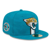 Jacksonville Jaguars New Era 2024 Sideline 59FIFTY Fitted Hat - Teal - NFL