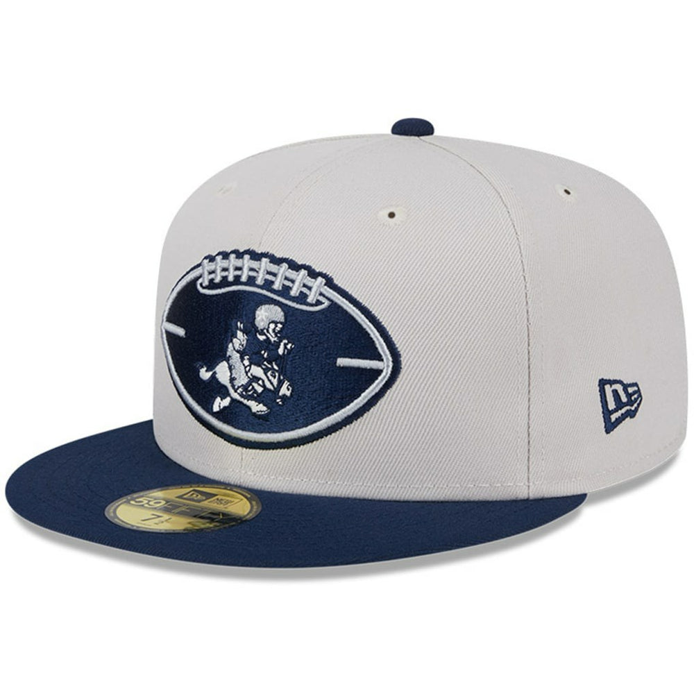 Dallas Cowboys New Era 2024 Sideline Historic 59FIFTY Fitted Hat - Stone/Navy - NFL