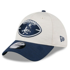 Dallas Cowboys New Era 2024 Sideline Historic 39THIRTY Flex Hat - Stone/Navy - NFL