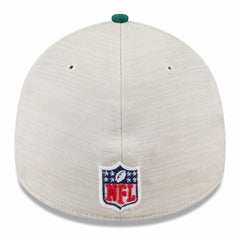 New York Jets New Era 2024 Sideline Historic 39THIRTY Flex Hat - Stone/Green - NFL