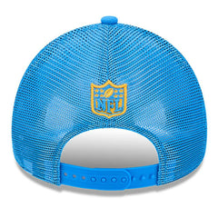 Los Angeles Chargers New Era 2024 Sideline Historic 9FORTY A-Frame Trucker Adjustable Hat - Stone/Powder Blue - NFL