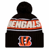 Cincinnati Bengals New Era 2024 Sideline Cuffed Knit Hat with Pom - Black - NFL