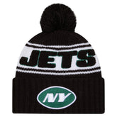 New York Jets New Era 2024 Sideline Cuffed Knit Hat with Pom - Black - NFL