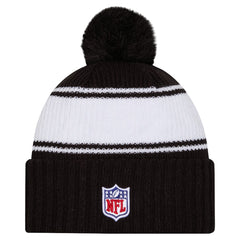 New York Jets New Era 2024 Sideline Cuffed Knit Hat with Pom - Black - NFL