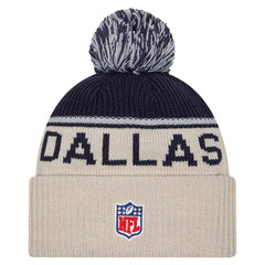 Dallas Cowboys New Era NFL Sideline Historic Cuffed Knit Hat with Pom
- Stone - NFL