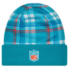 Miami Dolphins New Era Sideline Statement Cuffed Knit Hat - Aqua - NFL